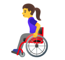 woman in a wheelchair